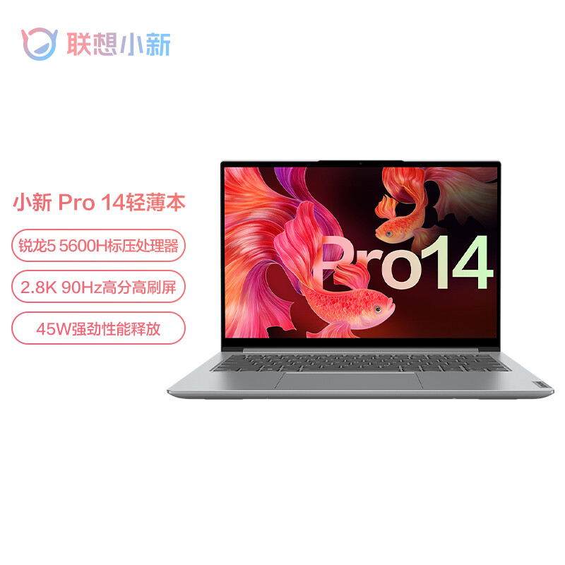 联想笔记本电脑 小新Pro14 14英寸轻薄本(标压6核R5-5600H 16G 512G